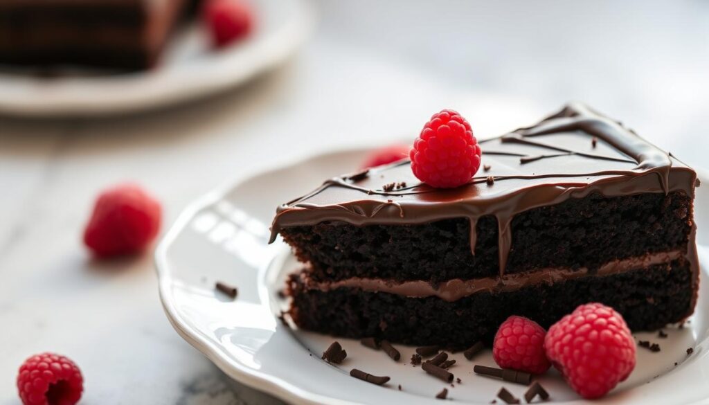 Chocolate cake slices