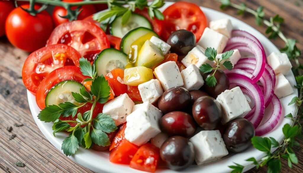 Greek salad ingredients