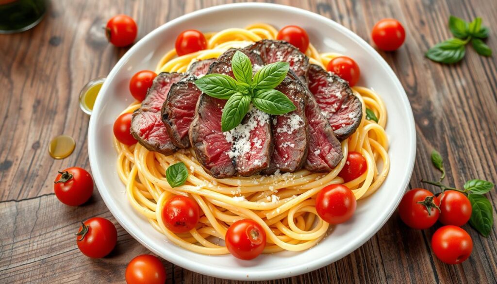 Steak Pasta Dish