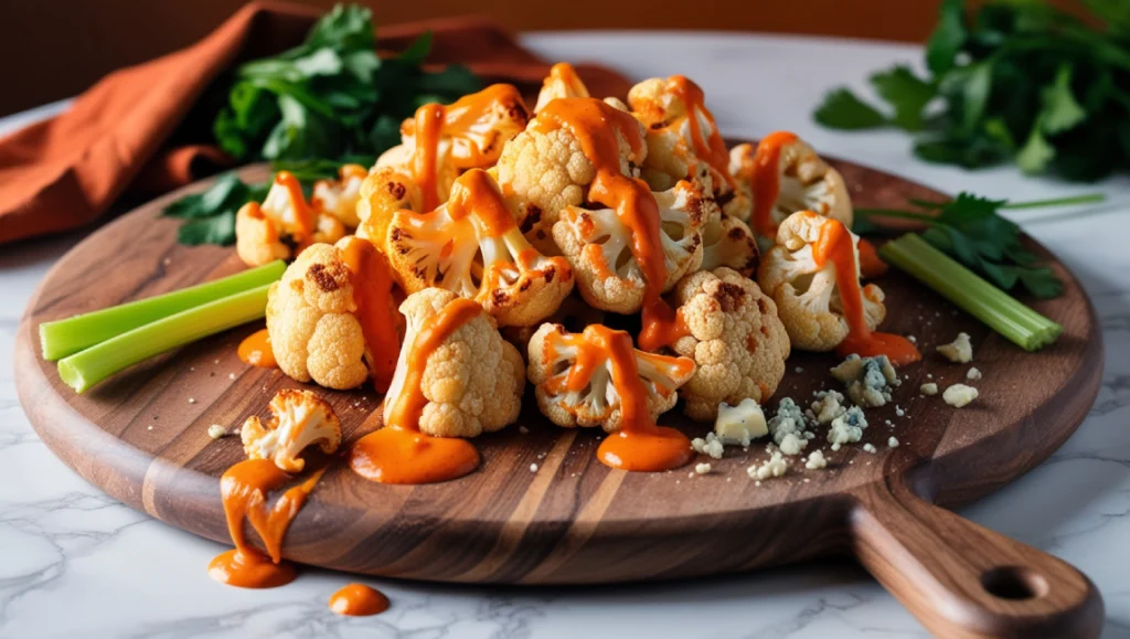 air fryer buffalo cauliflower