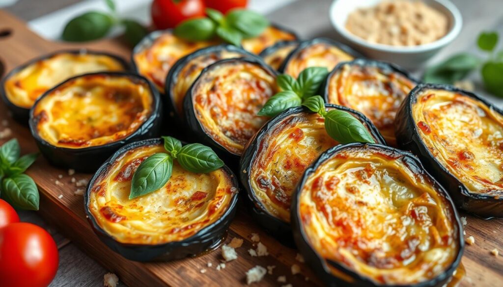 Baked eggplant slices