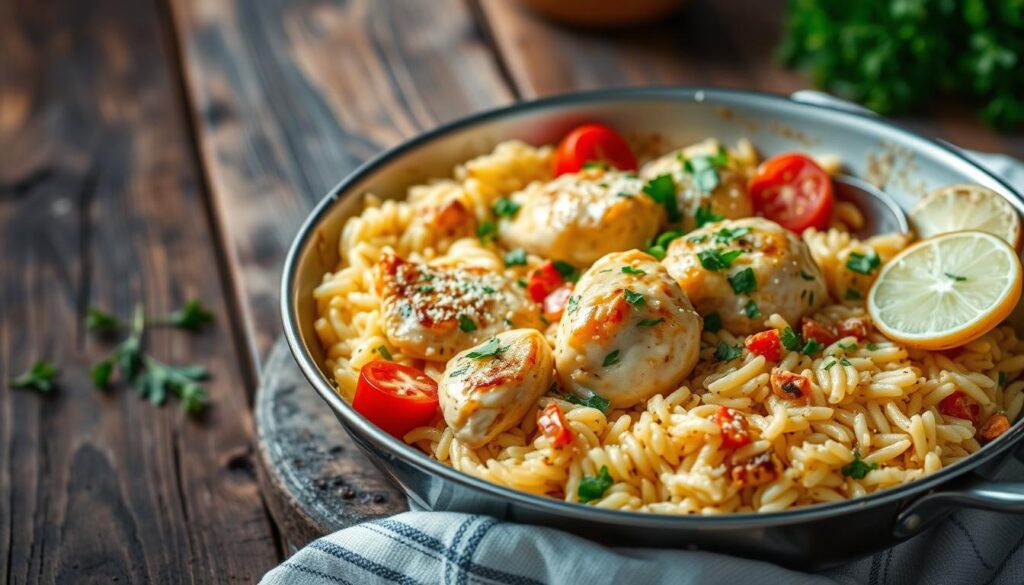 Chicken with Orzo