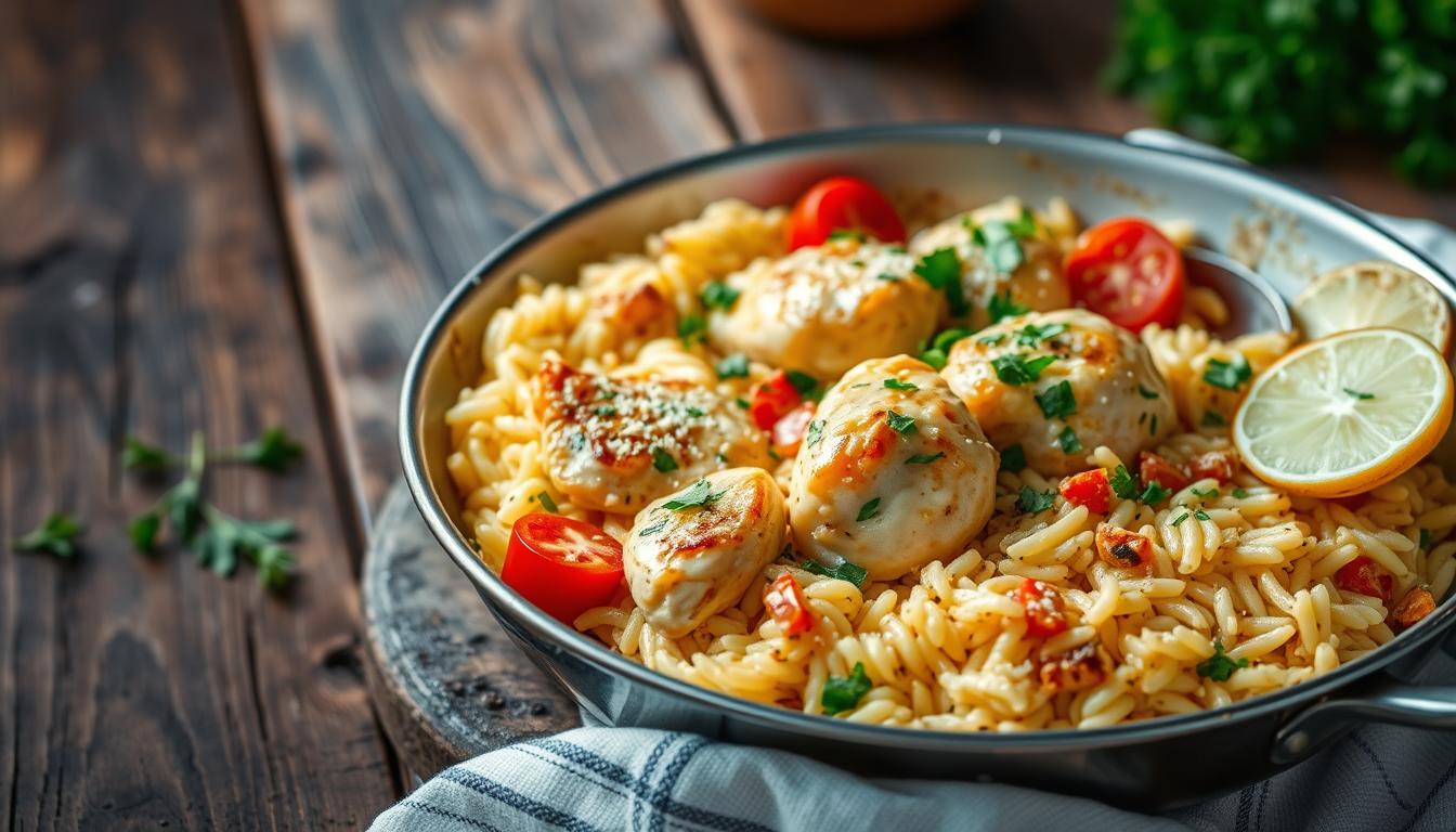 Chicken with Orzo