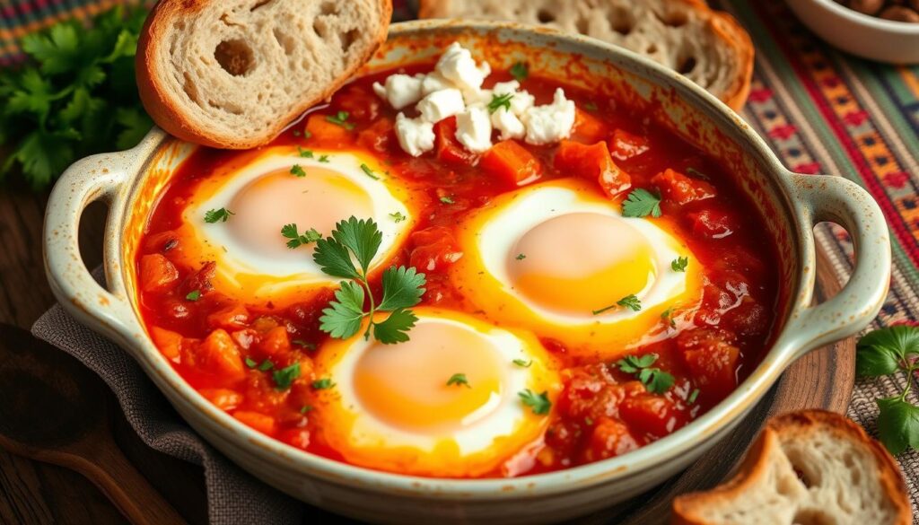 Shakshuka with garnishes