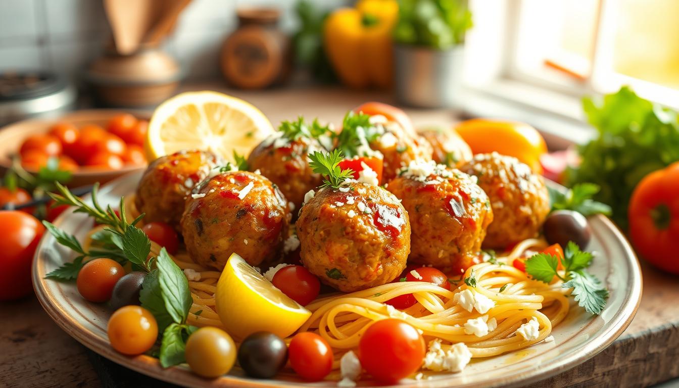 mediterranean chicken meatballs